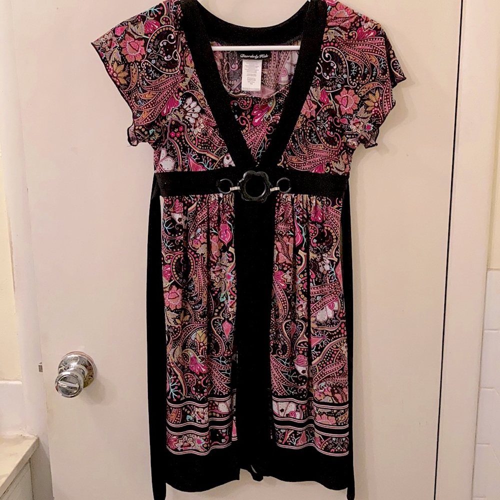 Girls pink floral dress
